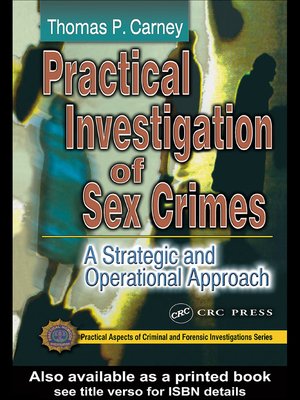 cover image of Practical Investigation of Sex Crimes